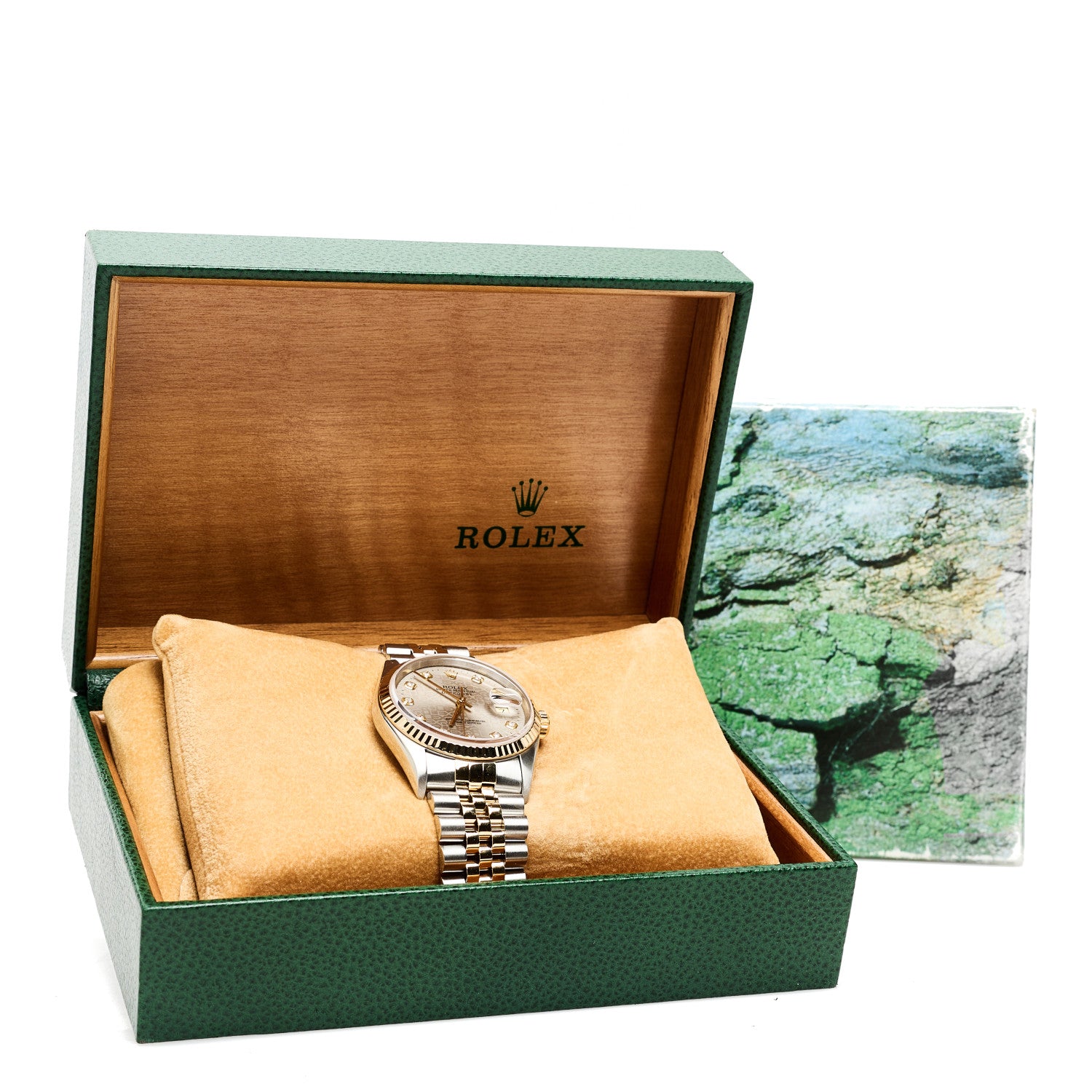 Rolex Stainless Steel 18K Yellow Gold Diamond 36mm Oyster Perpetual Datejust Watch Silver Jubilee 16233 5 of 5