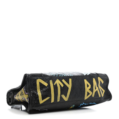 Balenciaga Agneau Graffiti All Over Classic Hardware S City Black Multicolor 3 of 4