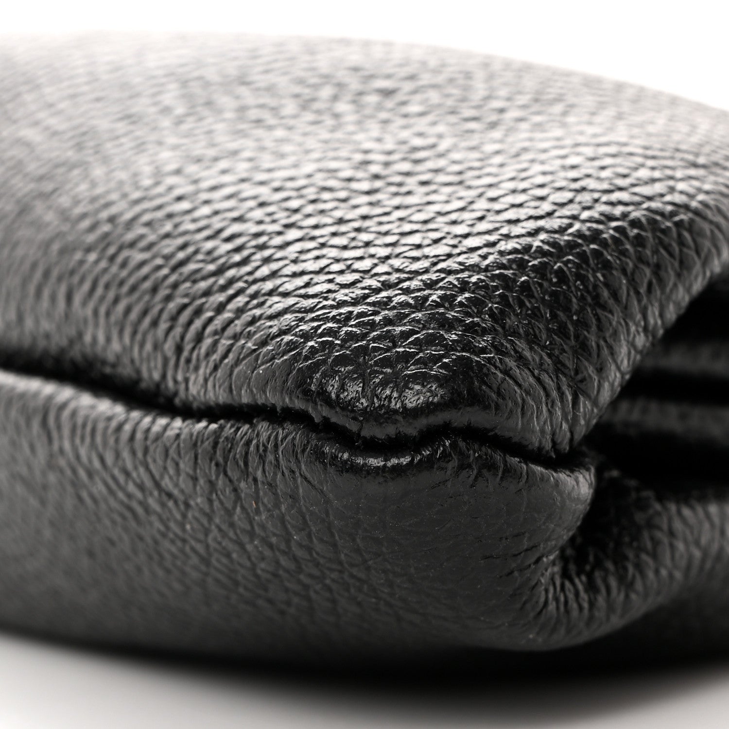 Balenciaga Grained Calfskin Logo Cloud Clutch XS Black 8 of 12