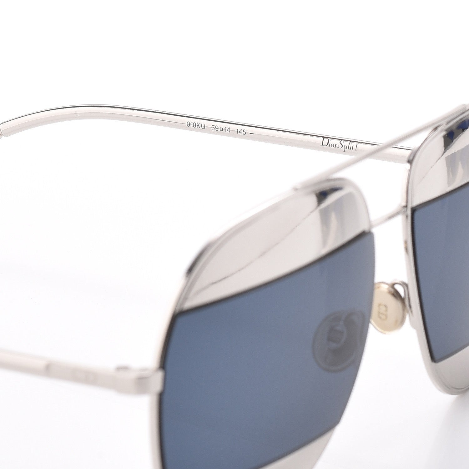 Christian Dior Split 1 Aviator Sunglasses Silver 7 of 7