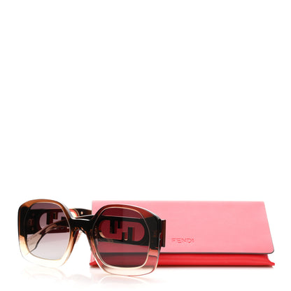 Fendi Acetate O'Lock Square Sunglasses FE40048U Brown 7 of 7