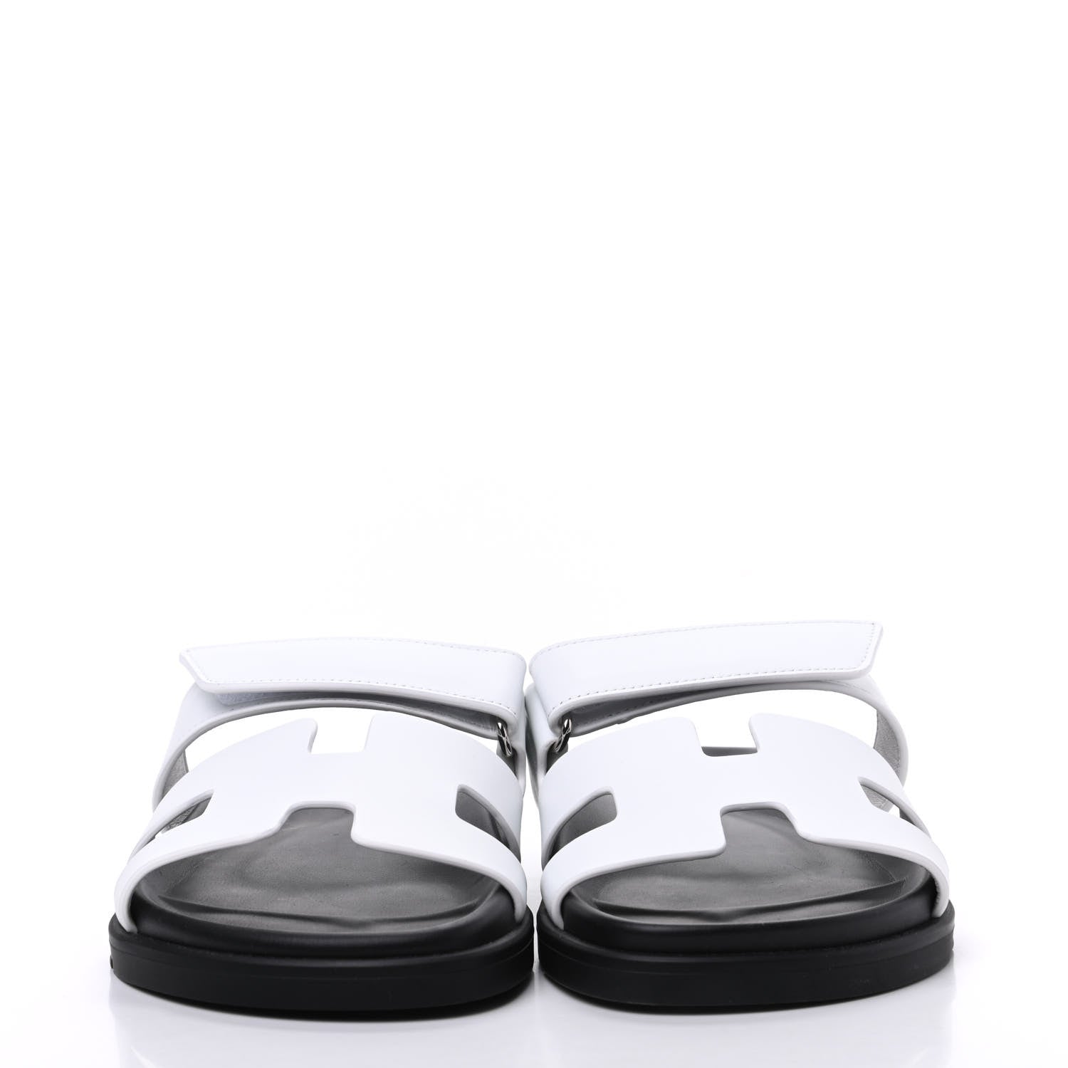 Hermes Calfskin Womens Chypre Sandals 39 White 2 of 9