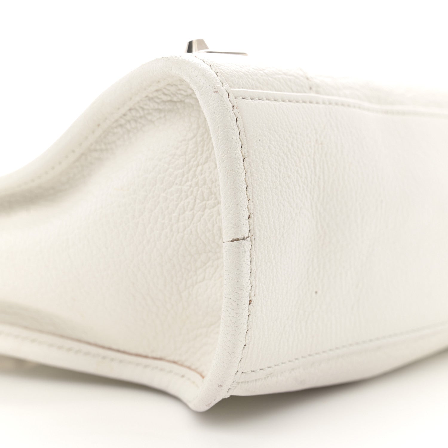 Balenciaga Chevre Silver Metallic Edge Hardware S City White 10 of 27