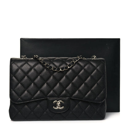 Chanel Caviar Quilted Jumbo Single Flap Black 14 of 14