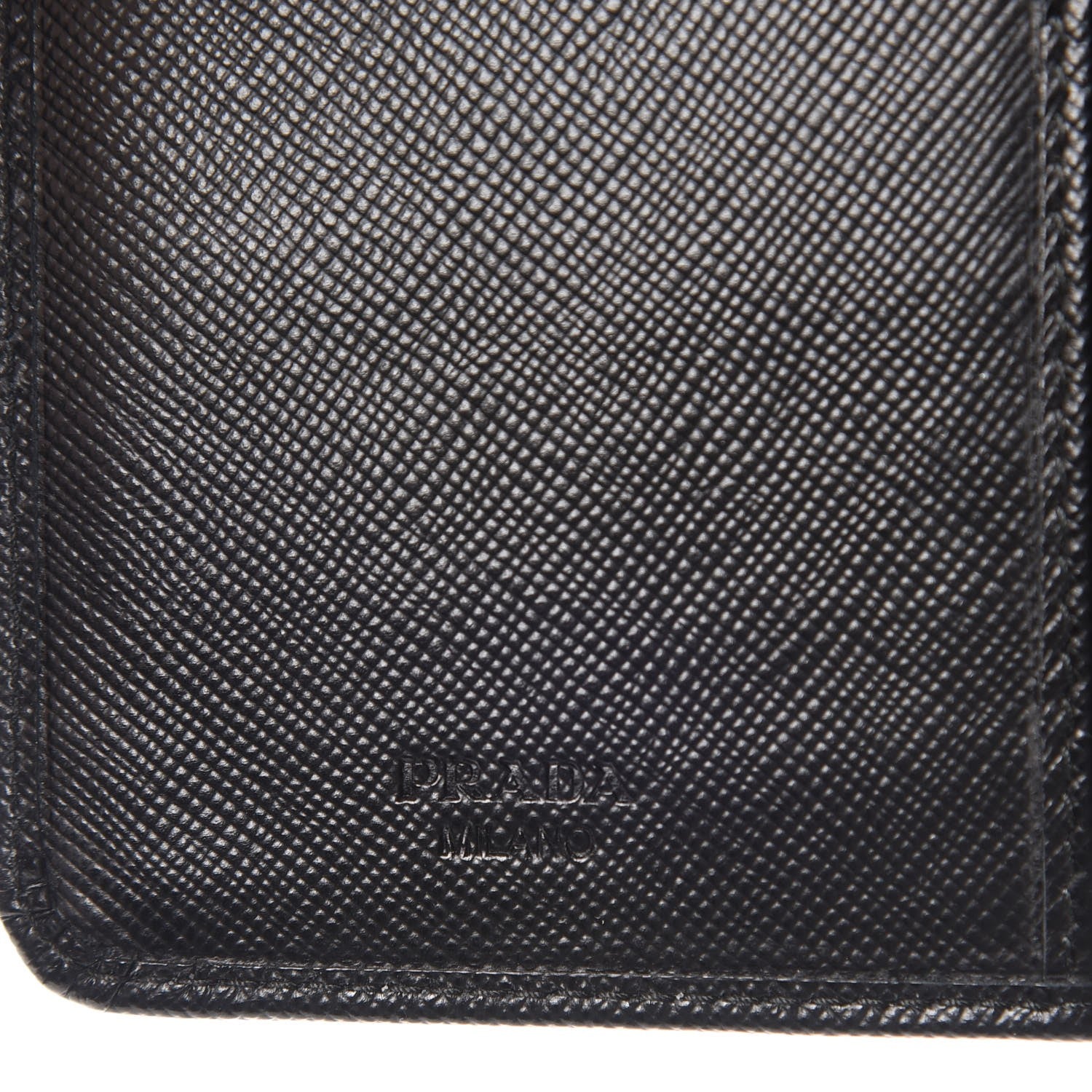 Prada Saffiano Compact Wallet Nero Black 8 of 9