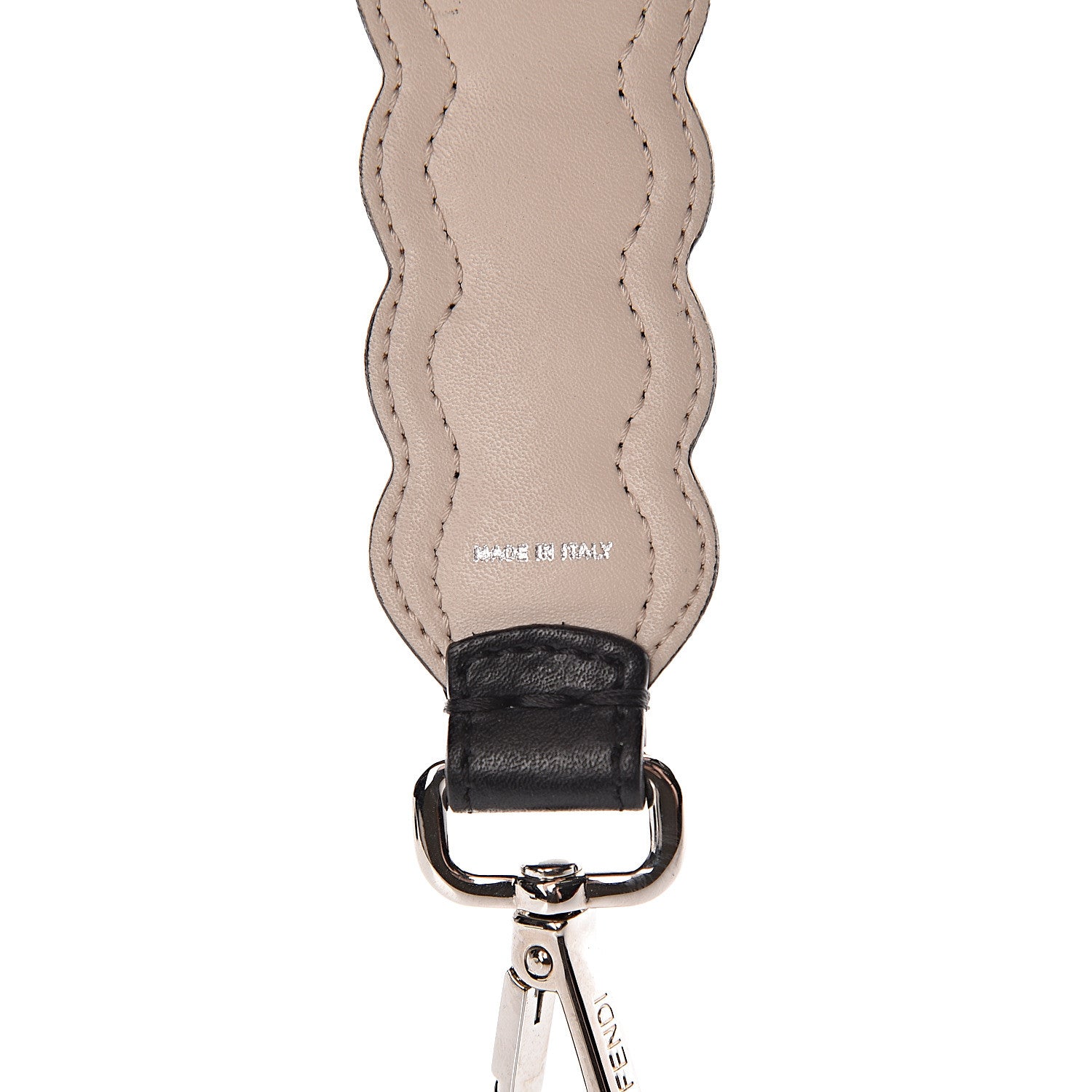 Fendi Calfskin Pearl Embellished Mini Strap You Black Camelia 4 of 5