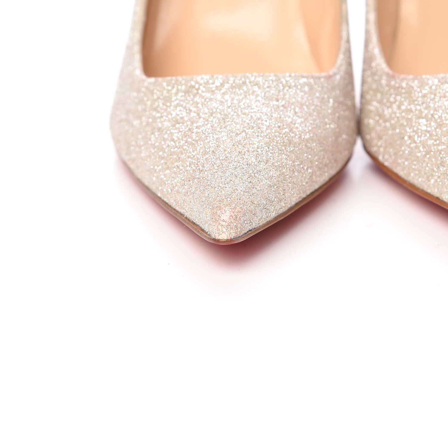 Christian Louboutin Glitter Decoltish 85 Pumps 39 Ivory 12 of 14