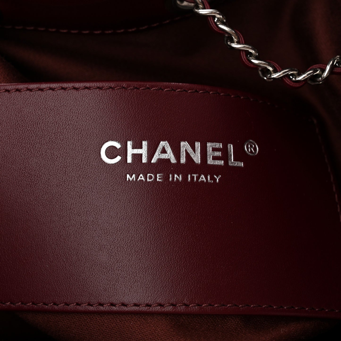 Shiny Calfskin Quilted Small Chanel 25 Handbag Burgundy