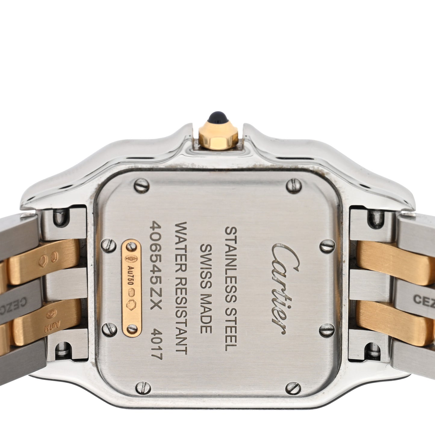 Stainless Steel 18K Yellow Gold 27mm Panthere Quartz Watch