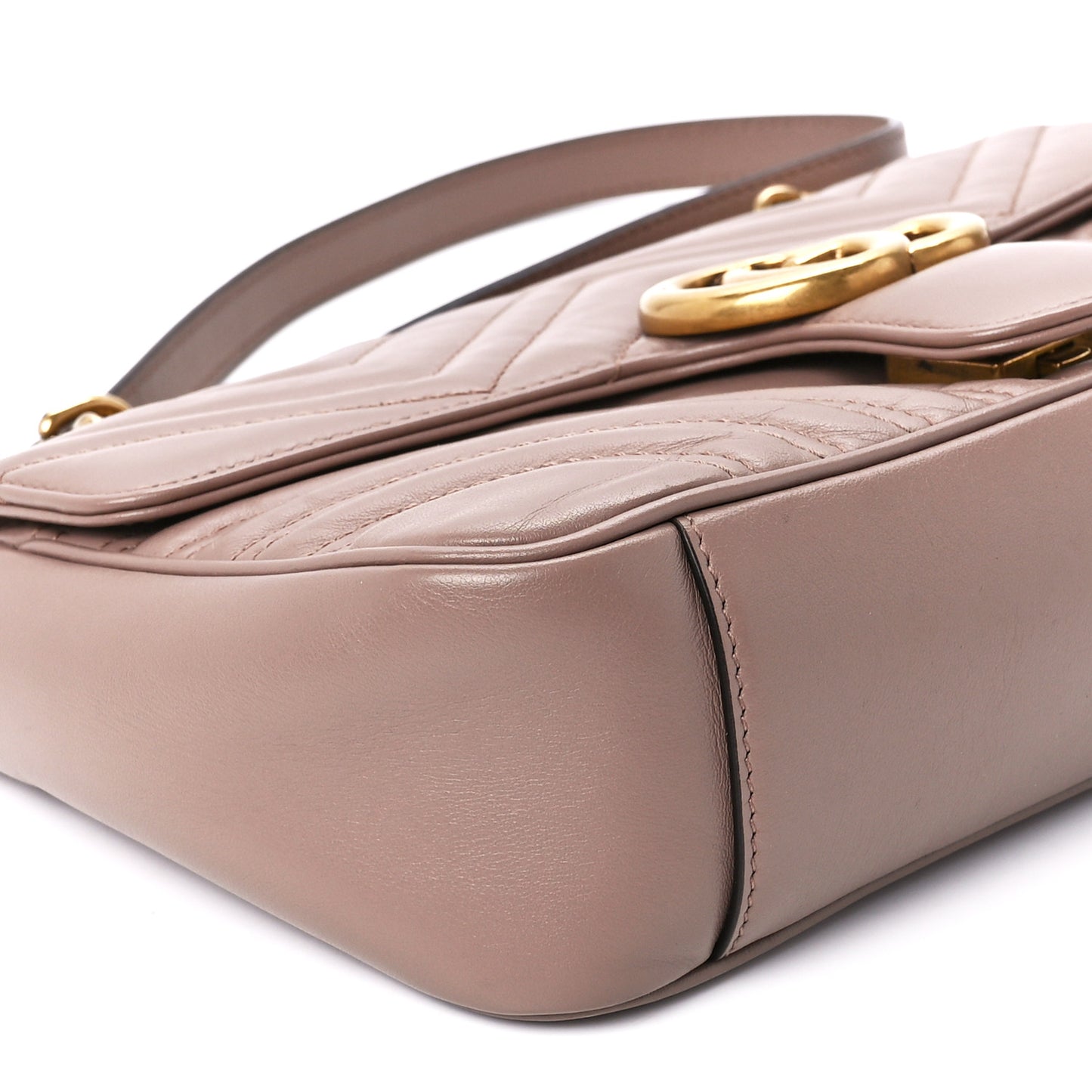 Calfskin Matelasse Small GG Marmont Shoulder Bag Porcelain Rose