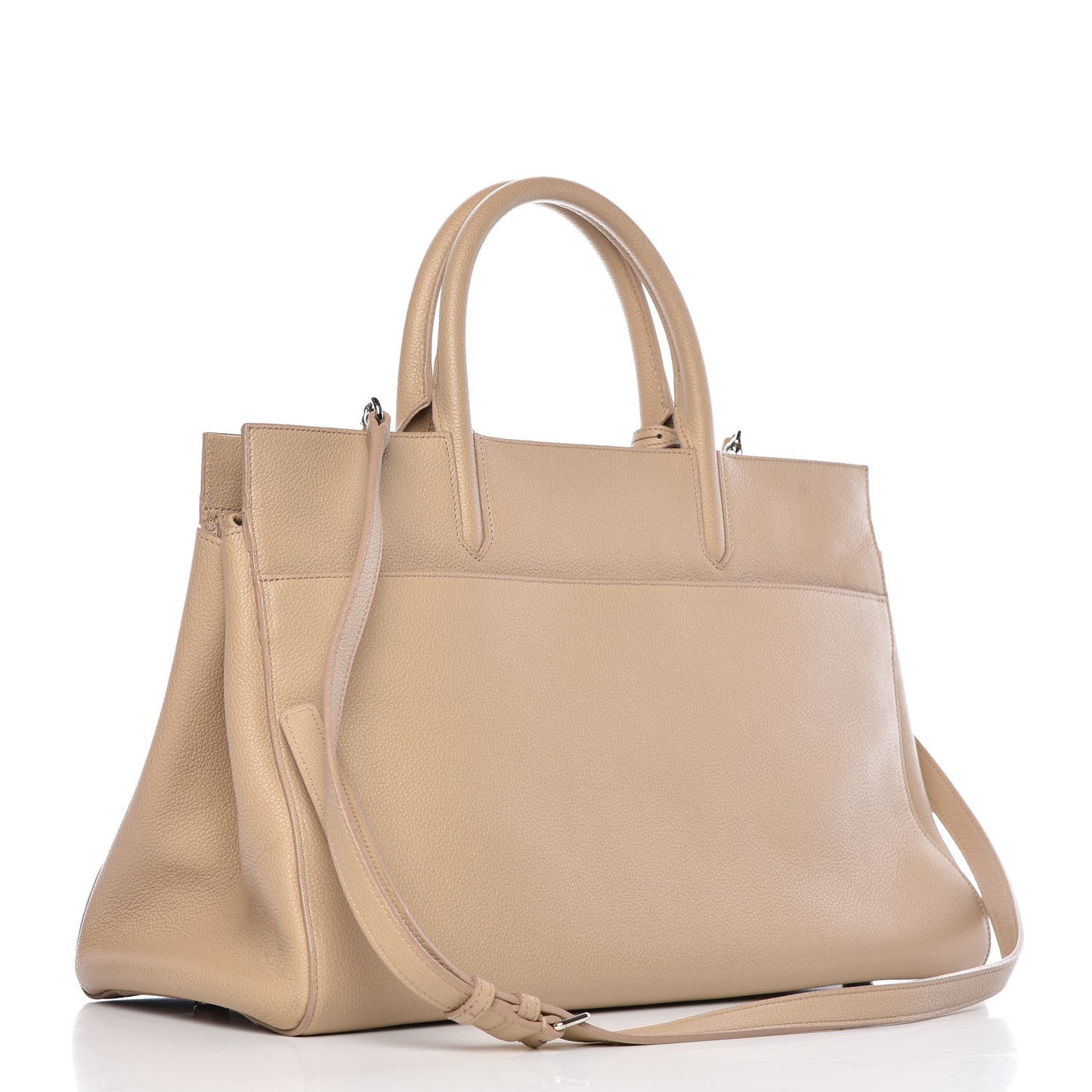 Calfskin Medium Rive Gauche Cabas Dark Beige