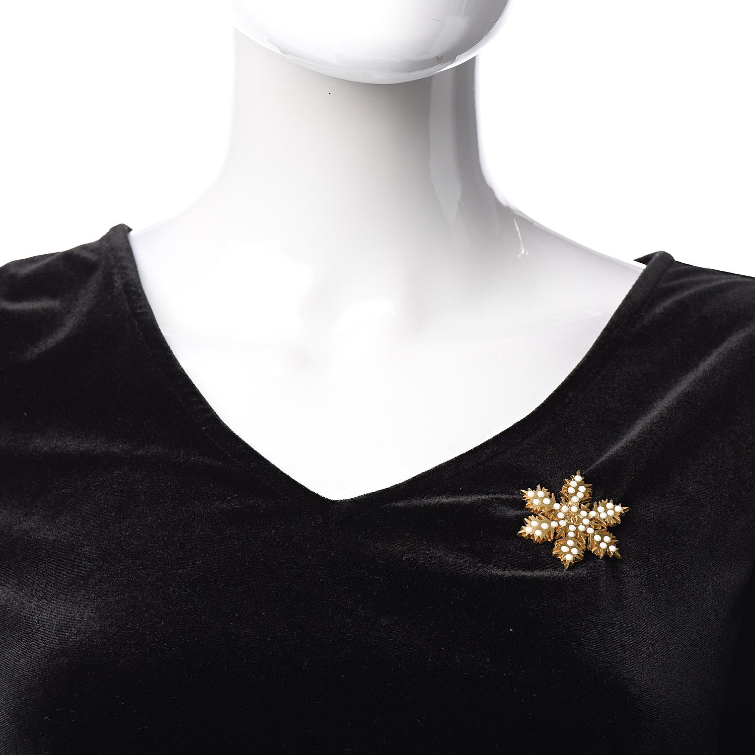 Chanel Snowflake CC Brooch Gold 2 of 4