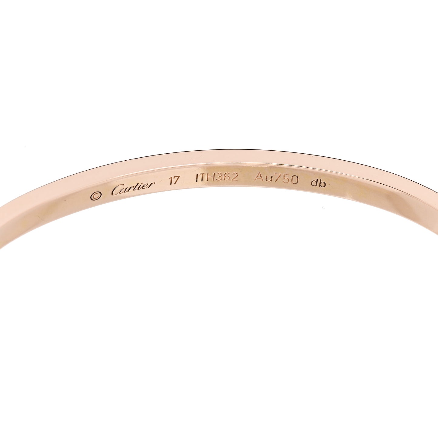 18K Pink Gold Small LOVE Bracelet 17