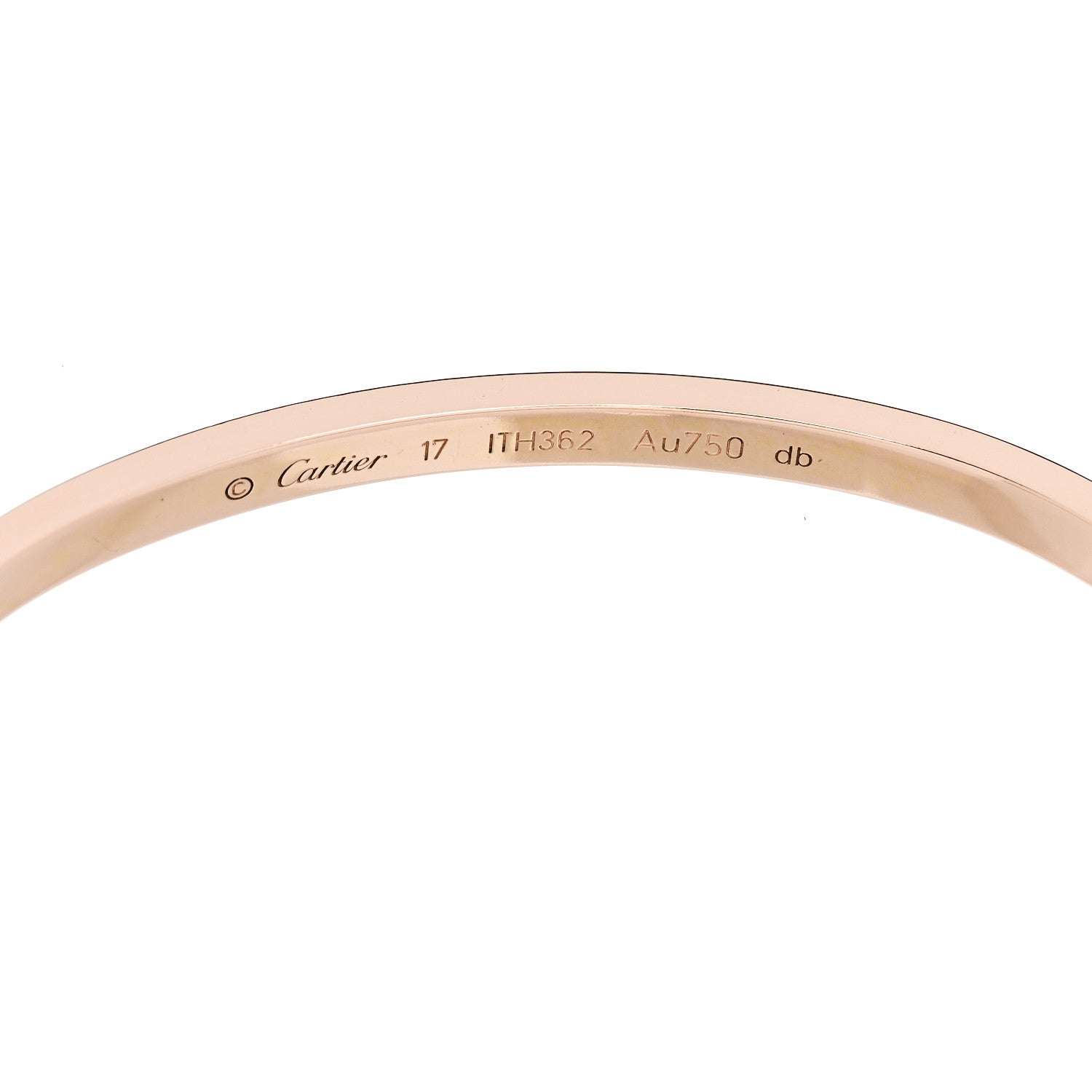 Cartier 18K Pink Gold Small LOVE Bracelet 17 6 of 8