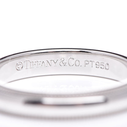 Tiffany Platinum 3mm Milgrain Wedding Band Ring 49 4.75 4 of 4