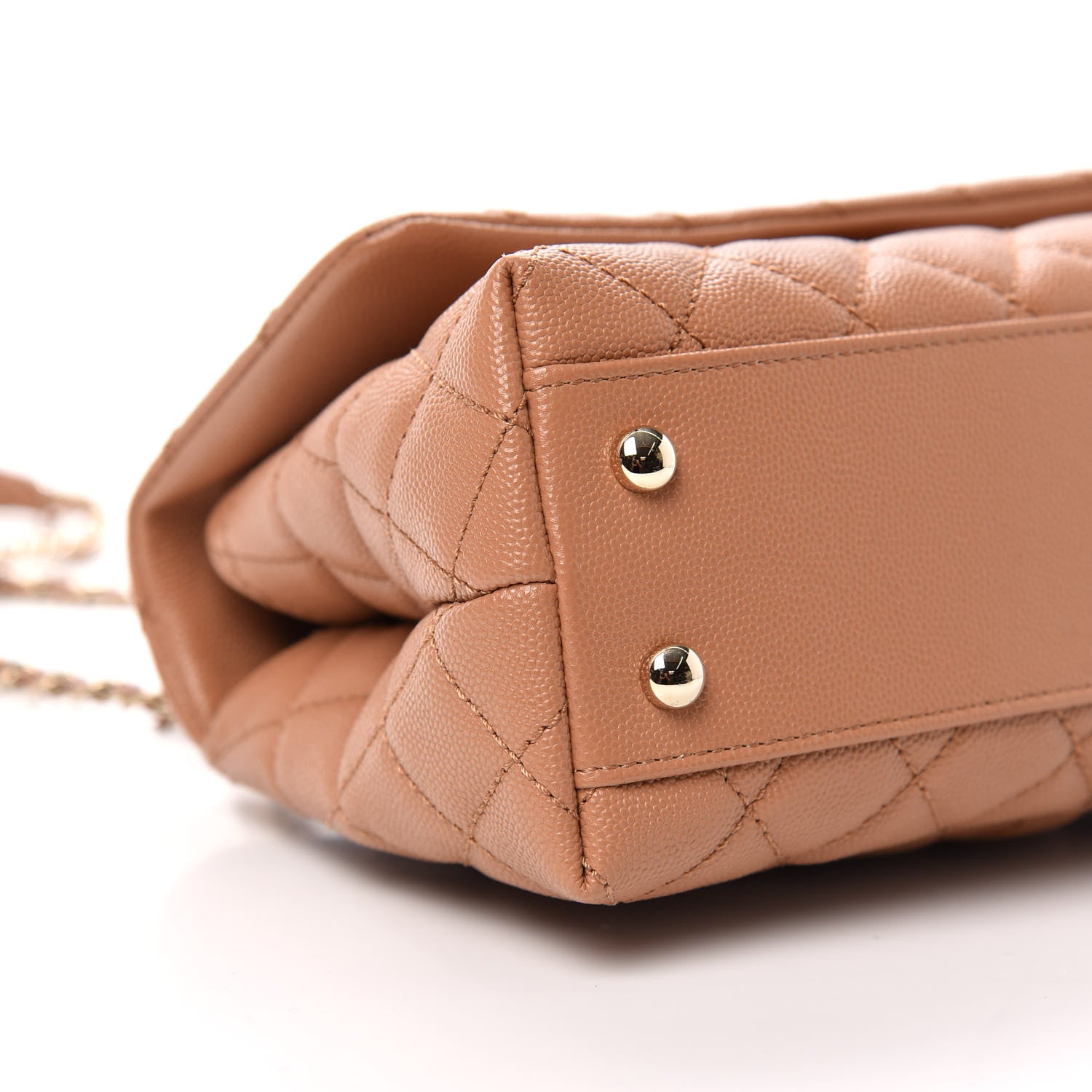 Chanel Caviar Quilted Mini Coco Handle Flap Brown 6 of 10