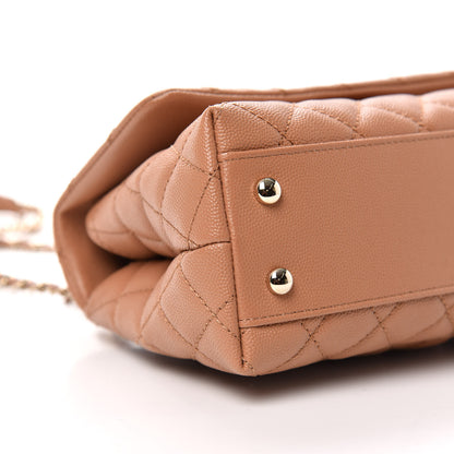 Chanel Caviar Quilted Mini Coco Handle Flap Brown 6 of 10