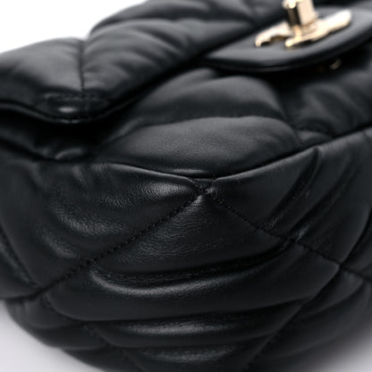 Chanel Calfskin Quilted Mini Square Bubbly Flap Black 8 of 11