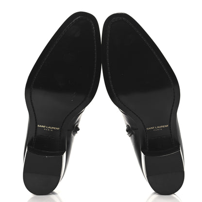 Saint Laurent Calfskin Mens Wyatt 40 Zip Boots 42 Black 6 of 10