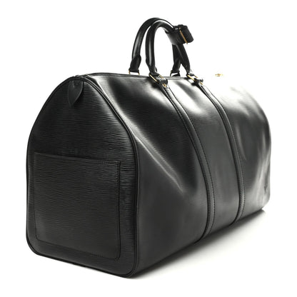 Louis Vuitton Epi Keepall 50 Black 3 of 9
