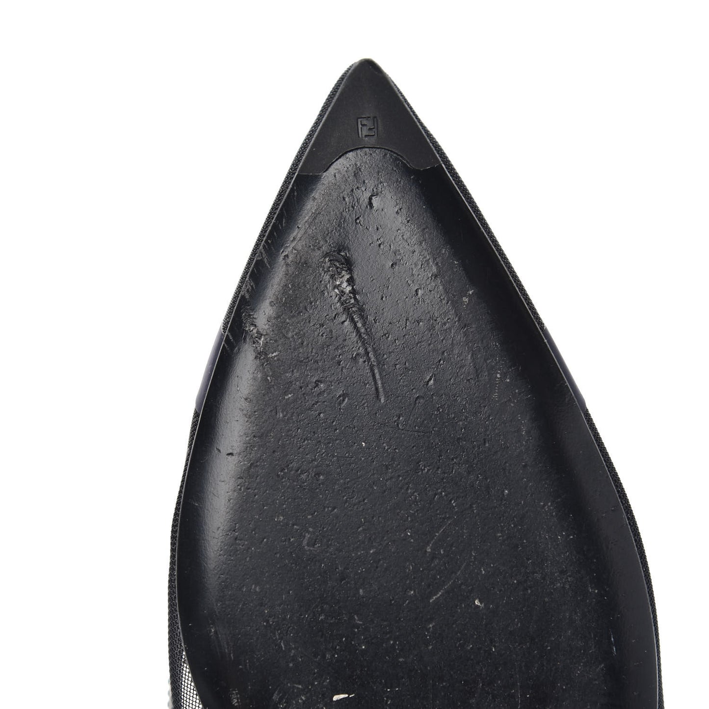 Mesh Skimmer Ballerina Flats 41.5 Navy Black