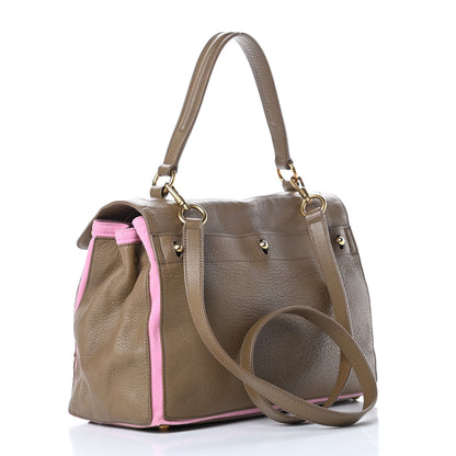 Saint Laurent Calfskin Canvas Medium Muse Two Taupe Pink 3 of 17