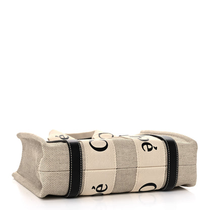 Chloe Cotton Calfskin Small Woody Ribbon Tote White 4 of 15