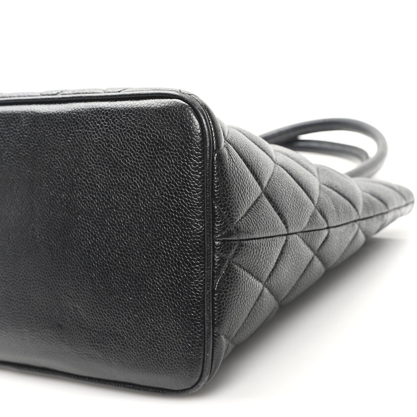 Caviar Quilted Medallion Tote Black