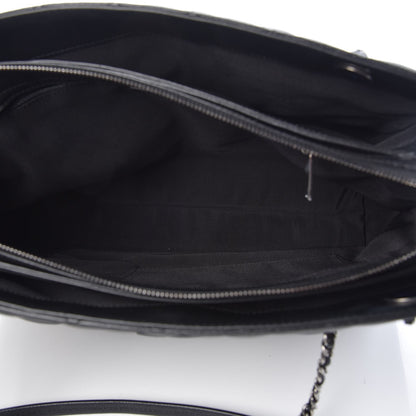Chanel Calfskin Quilted Frame In Chain Tote Black 5 of 7