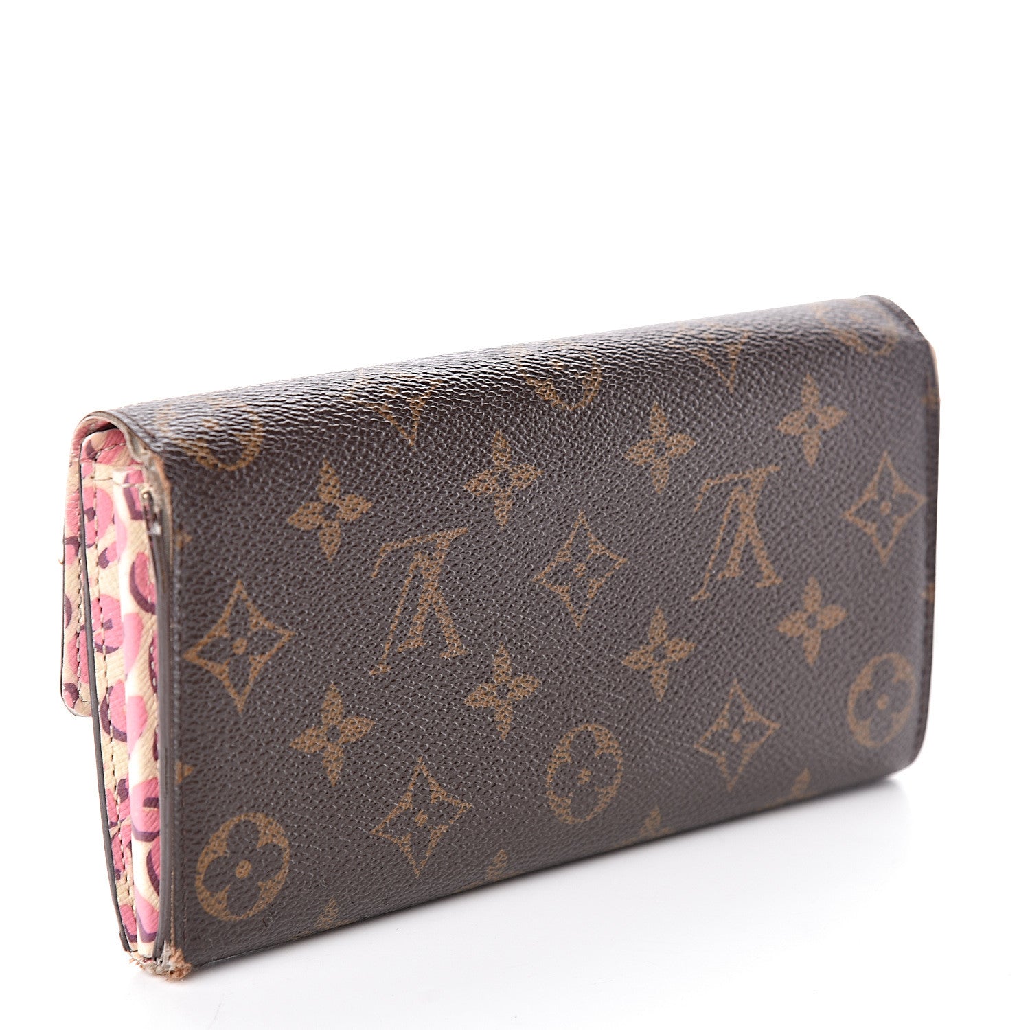Louis Vuitton Monogram Leopard Sarah Wallet Blanc Corail 3 of 13