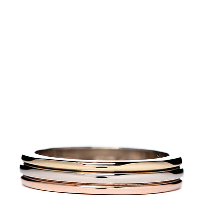 Cartier 18K Pink White Yellow Gold 3.5mm Trinity Wedding Band Ring 49 4.75 1 of 7