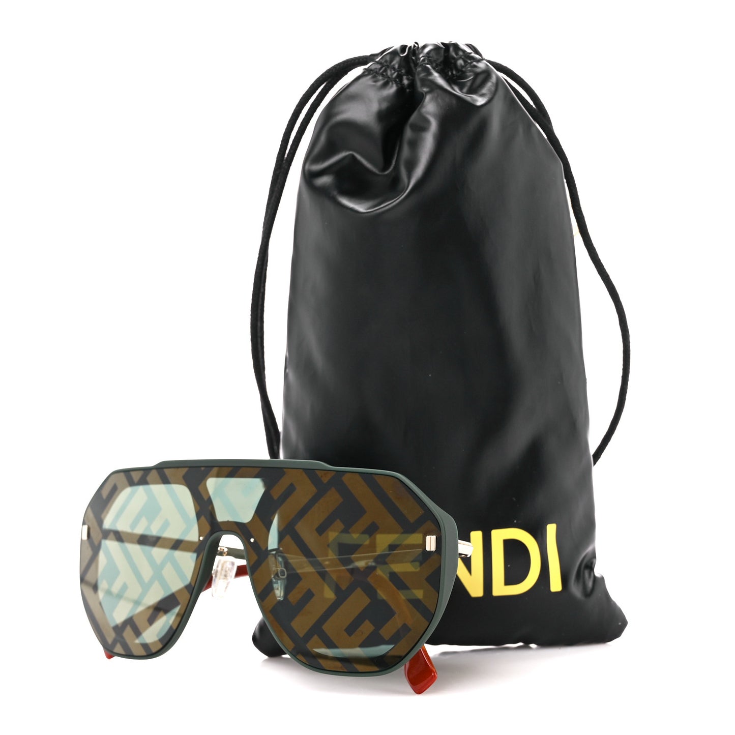 Acetate FF Aviator Sunglasses FE40006U Black Red