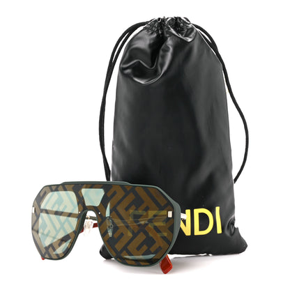 Fendi Acetate FF Aviator Sunglasses FE40006U Black Red 9 of 9