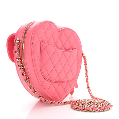 Chanel Lambskin Quilted CC In Love Heart Bag Pink 3 of 10