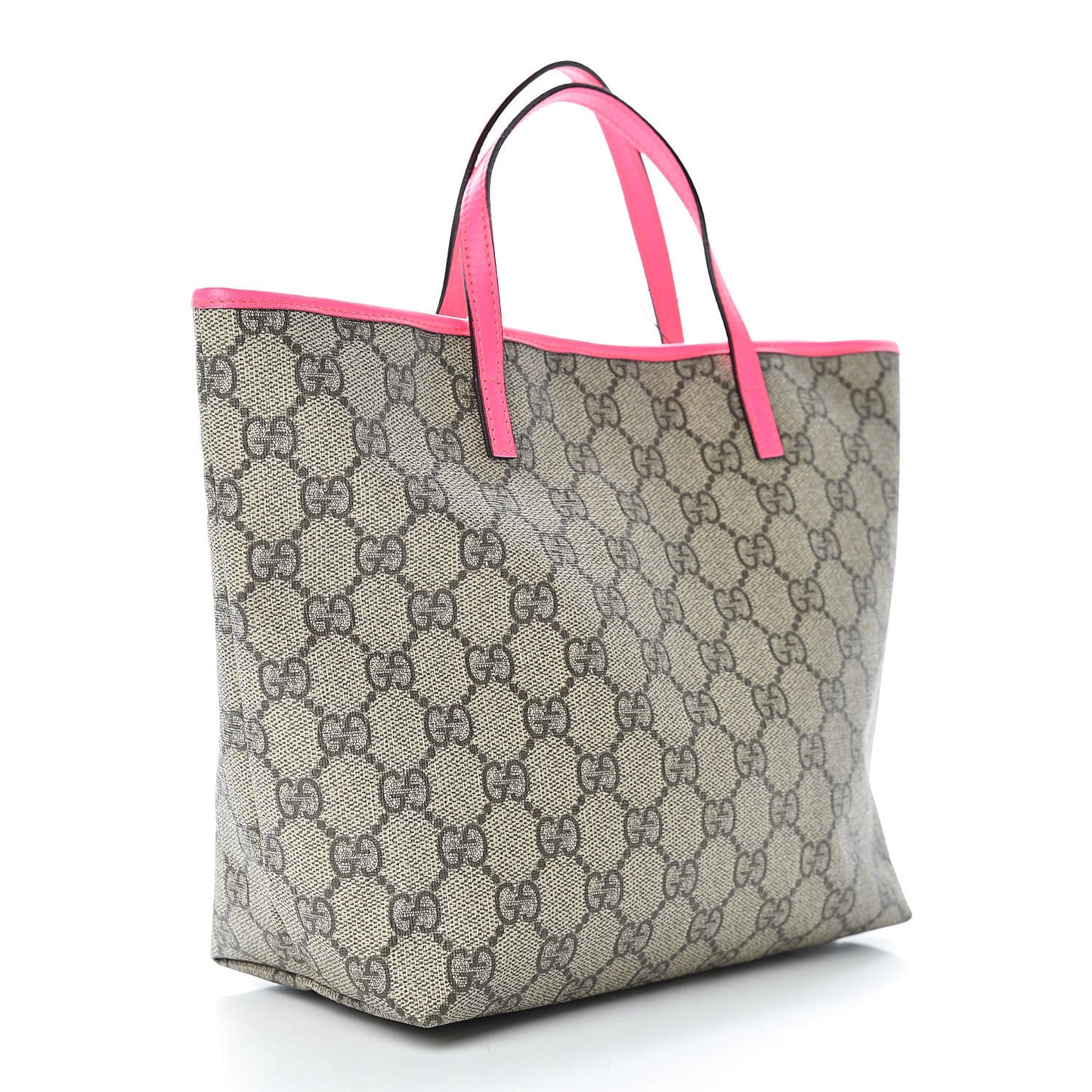 GG Supreme Monogram Kids Heart Tote Pink