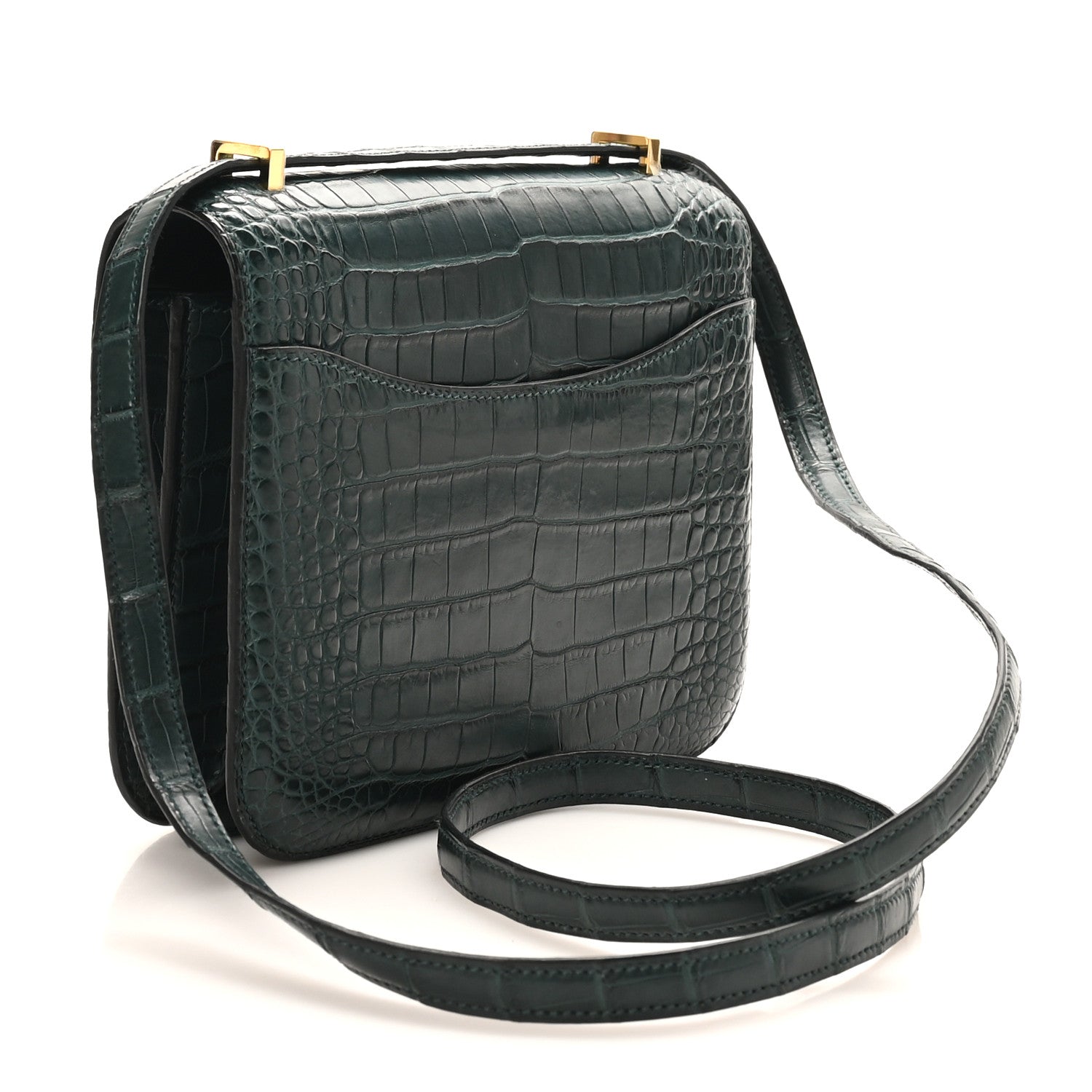Hermes Matte Alligator Constance 18 Vert Cypress 1822019