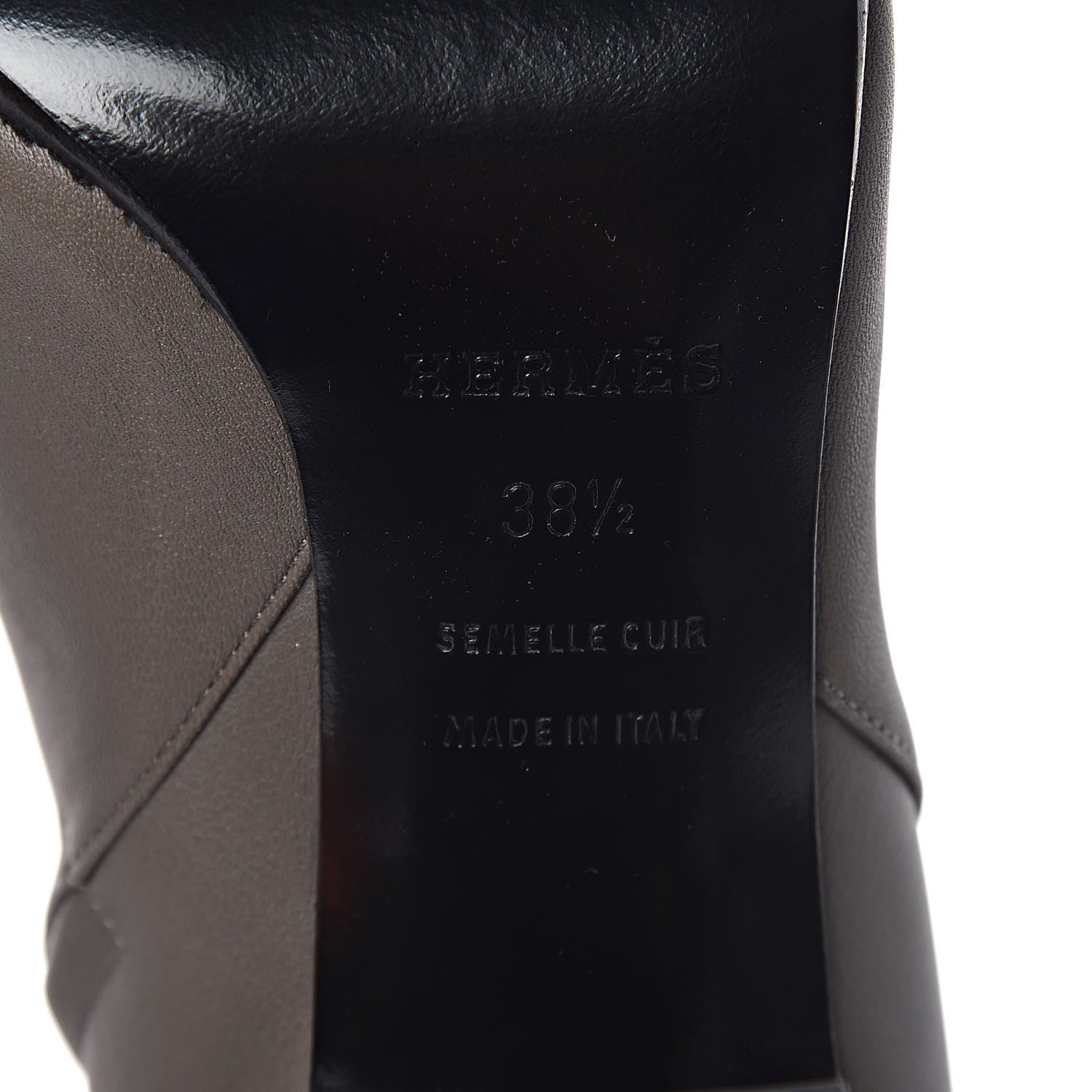 Hermes Calfskin Joueuse Ankle Boots 38.5 Etain 6 of 9