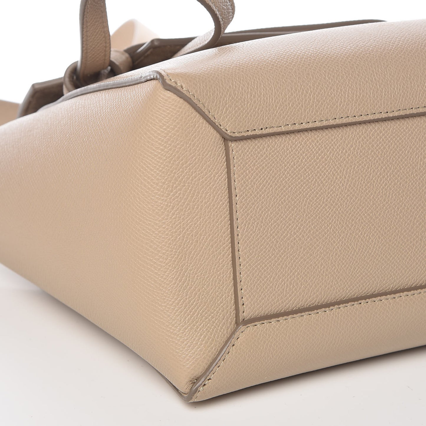 Grained Calfskin Micro Belt Bag Light Taupe