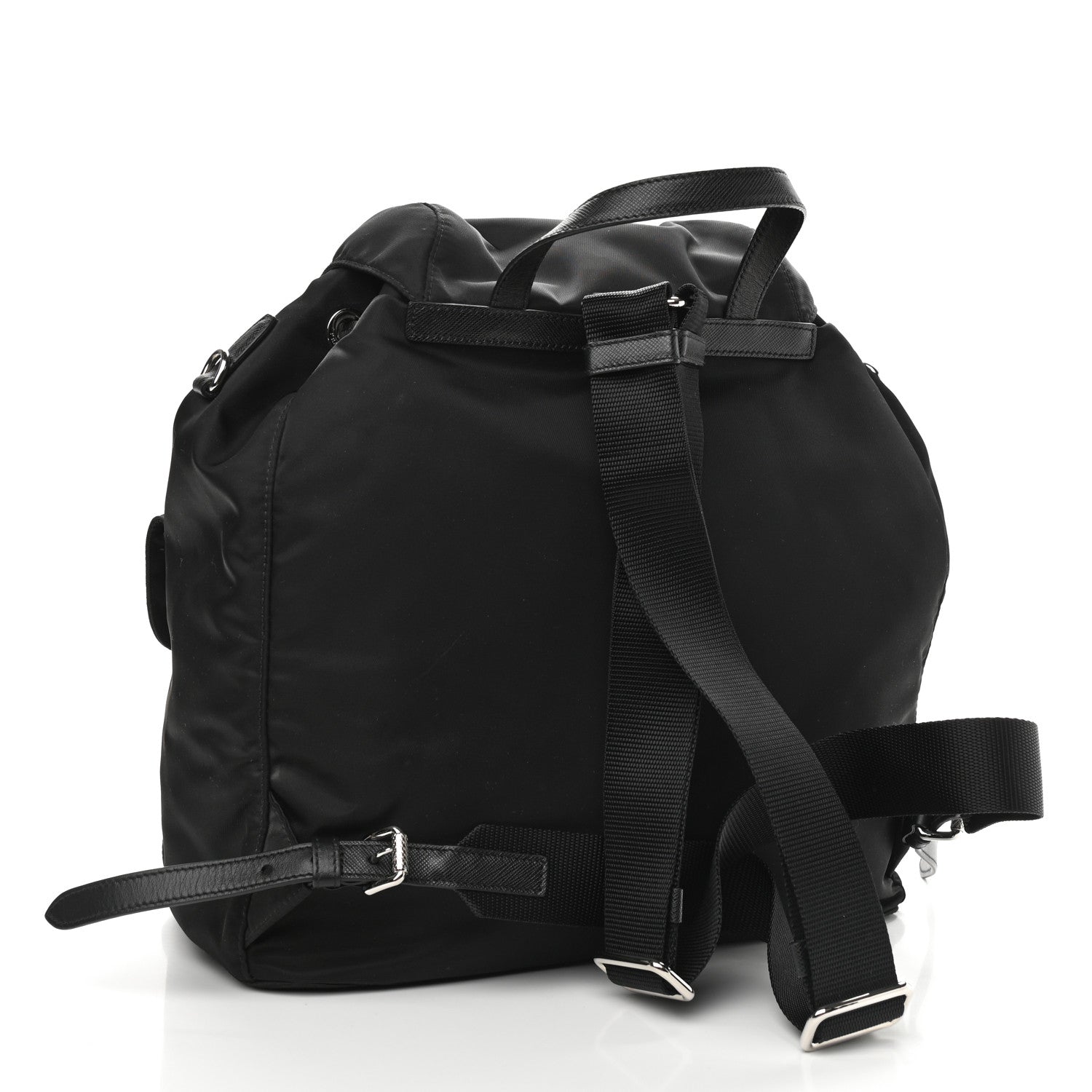 Prada Nylon New Vela Studded Backpack Black 3 of 8