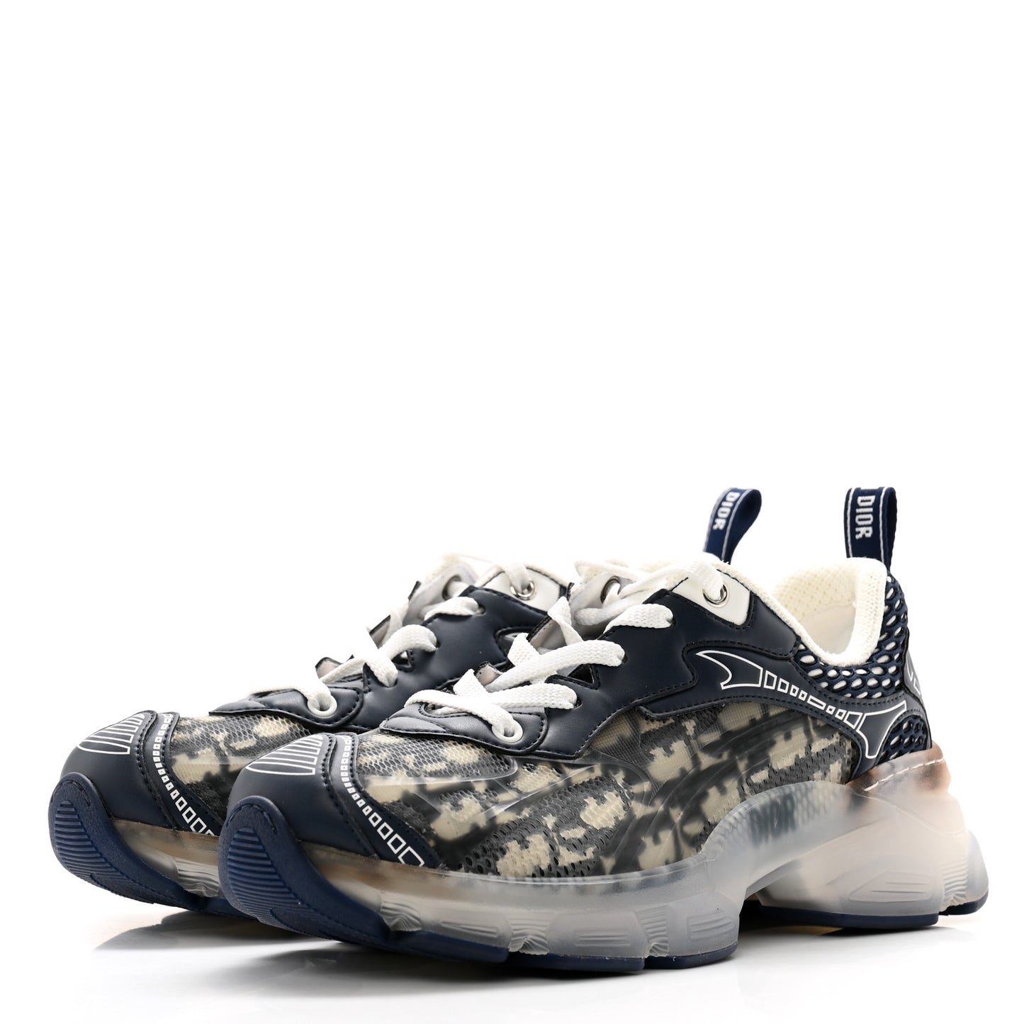 Technical Fabric Mesh Obique Dior Vibe Sneakers 37.5 Deep Blue