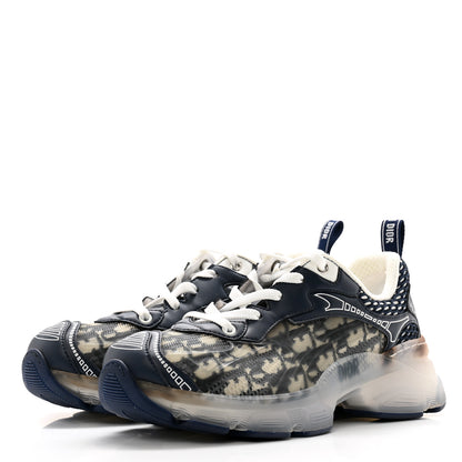 Christian Dior Technical Fabric Mesh Obique Dior Vibe Sneakers 37.5 Deep Blue 3 of 10