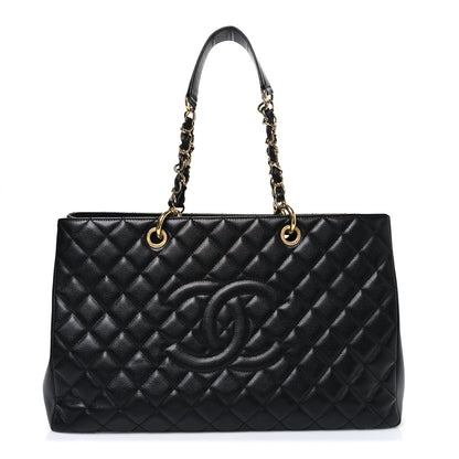 Chanel Caviar Quilted XL Grand Shopping Tote GST Black 1 of 10