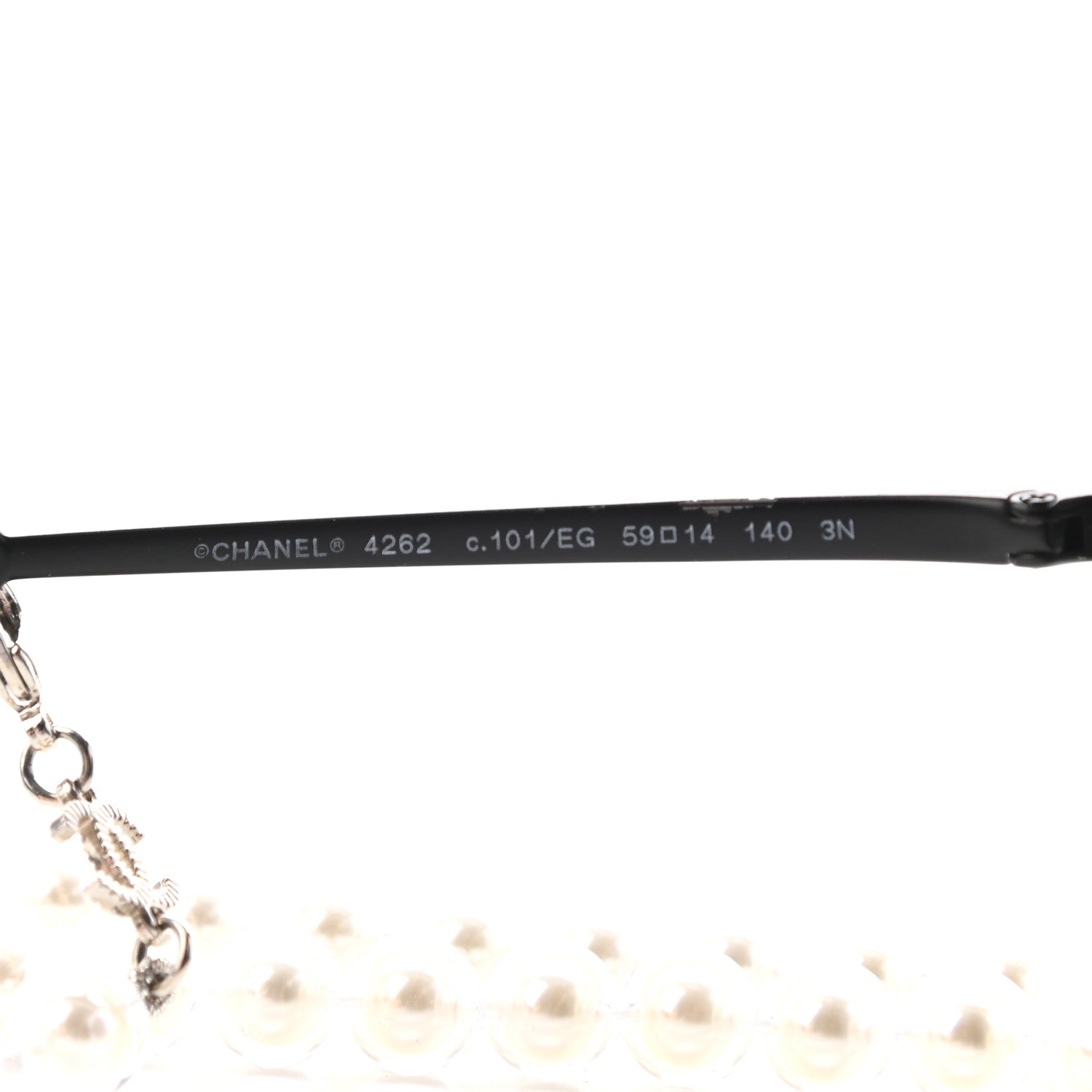 Chanel Metal Butterfly Removable Pearl Chain Sunglasses 4262 Black 7 of 8