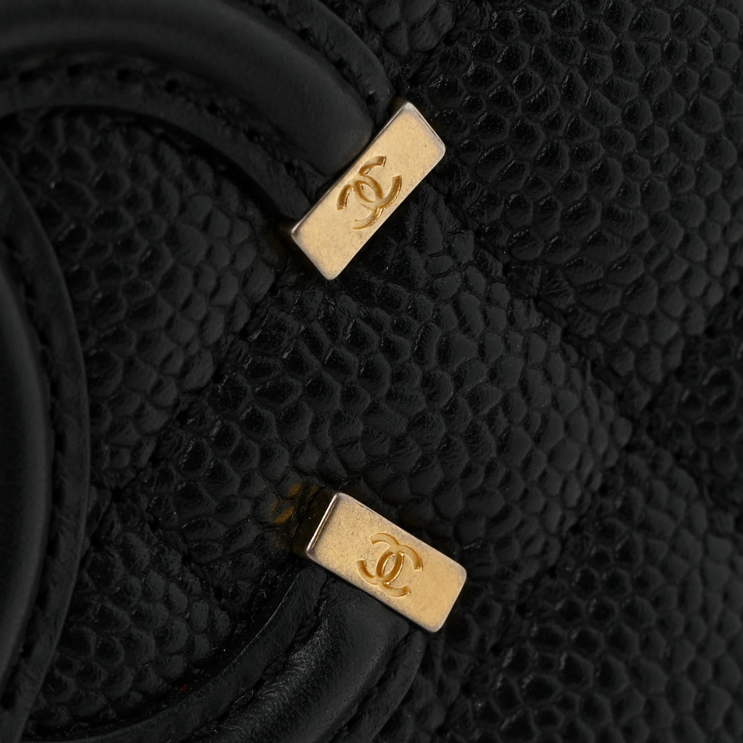Chanel Caviar Quilted Small CC Filigree Vanity Case Black 13 of 14