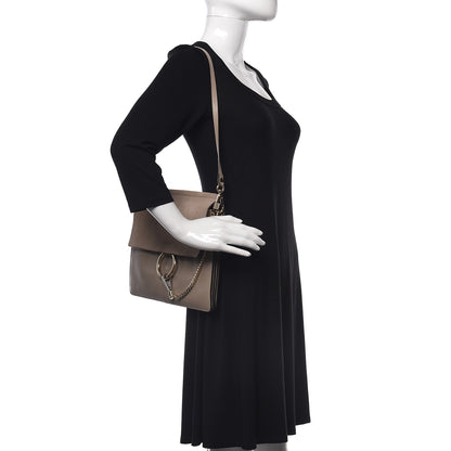 Chloe Calfskin Suede Medium Faye Shoulder Bag Motty Grey 2 of 23