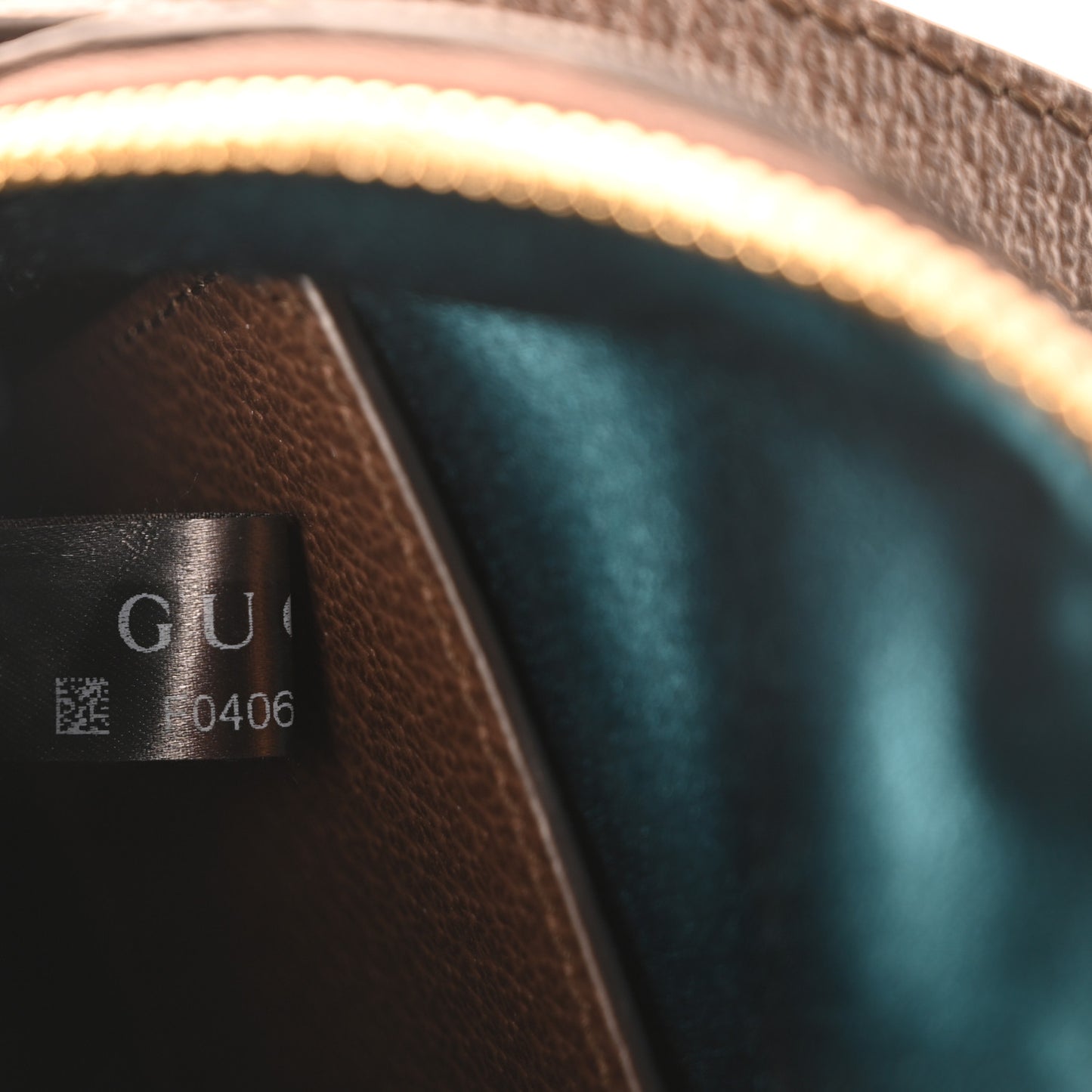 GG Supreme Monogram Textured Dollar Calfskin Web Small Ophidia Dome Shoulder Bag Beige Ebony New Acero