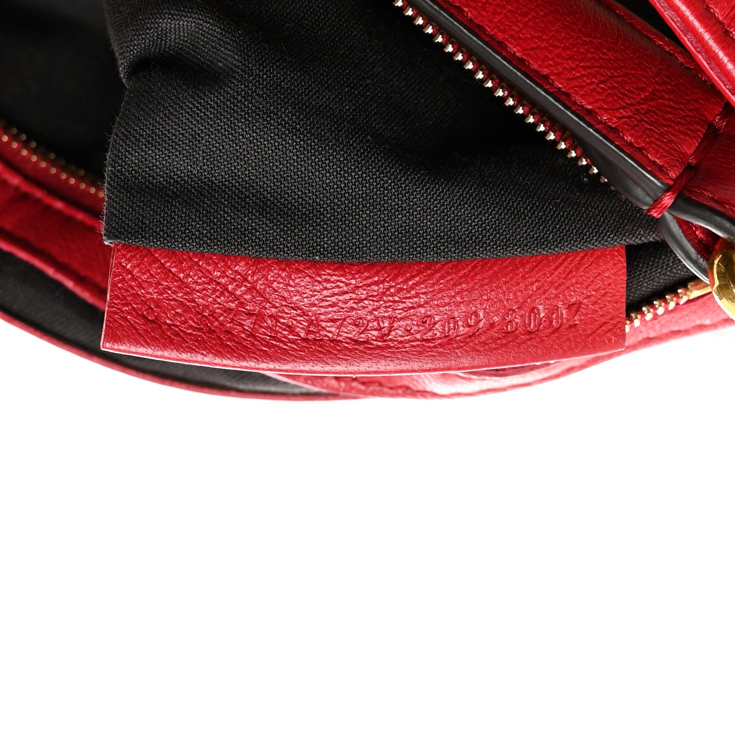 Fendi Nappa FF 1974 Embossed Large Baguette Fragola 7 of 11