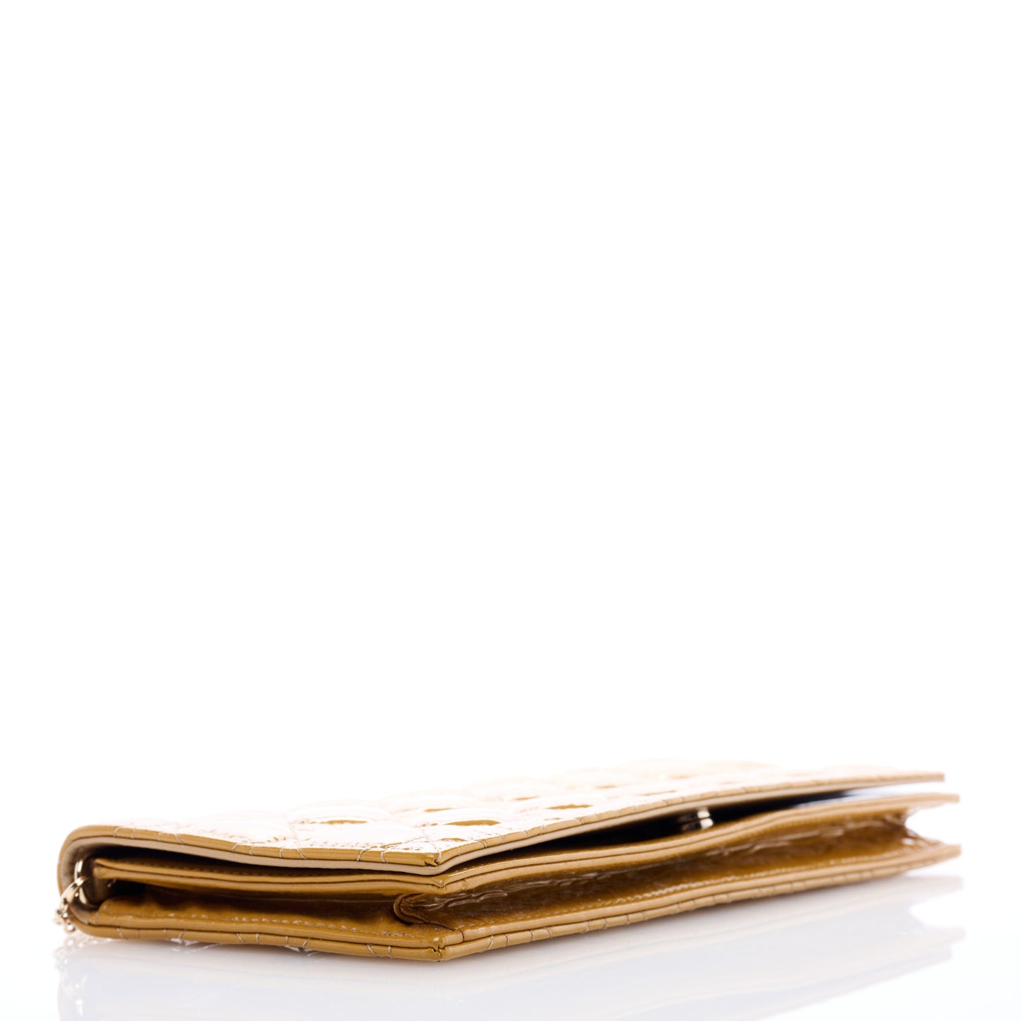 Patent Cannage Lady Dior Convertible Clutch Beige