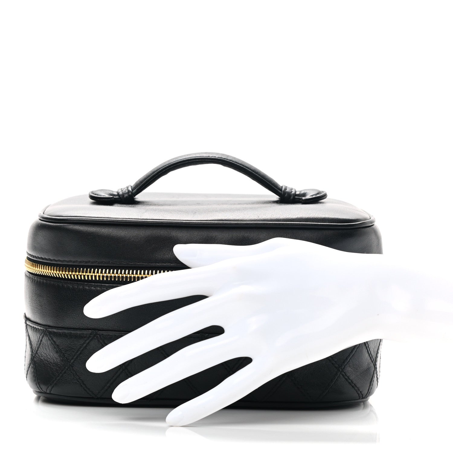 Chanel Lambskin Vanity Cosmetic Case Black 2 of 9