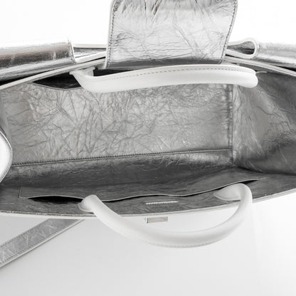 Christian Dior Metallic Calfskin Large Diorever Flap Silver 5 of 6
